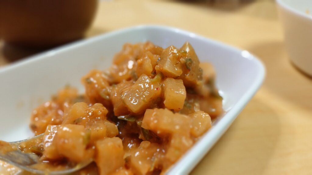 「ねずみ大根の青唐辛子味噌和え」今年も美味しく出来ました