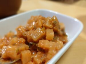 「ねずみ大根の青唐辛子味噌和え」今年も美味しく出来ました